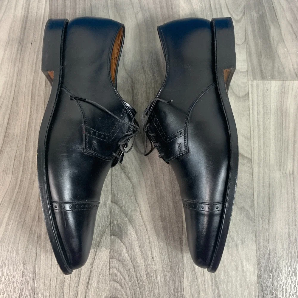 ALLEN EDMONDS Clifton Cap Toe Black Oxford Shoes Size 12 Made In USA